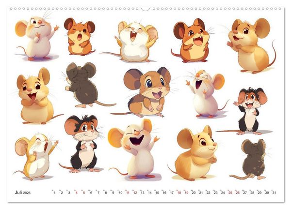 Produktbild: ComicZoo - eine lustige Tiertruppe (Wandkalender 2026 DIN A2 quer), CALVENDO Monatskalender