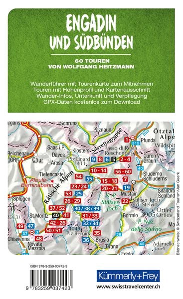 Produktbild: K&uuml;mmerly+Frey Wanderf&uuml;hrer Engadin und S&uuml;db&uuml;nden
