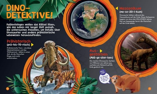 Produktbild: Gro&szlig;e W&ouml;rter f&uuml;r kleine Pal&auml;ontologen. Das Dino-W&ouml;rterbuch, das jeder Mini-Forscher braucht