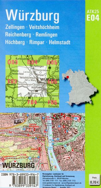 Produktbild: ATK25-E04 W&uuml;rzburg (Amtliche Topographische Karte 1:25000)