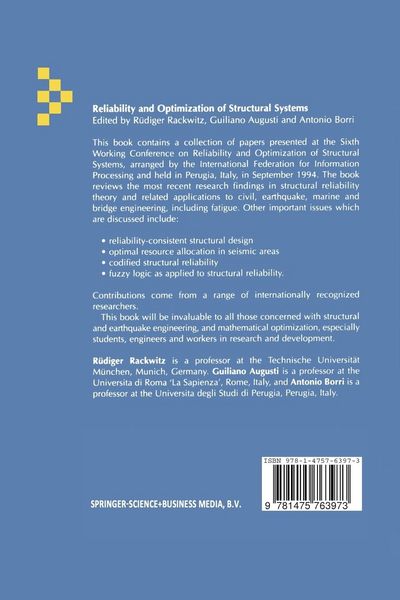 Produktbild: Reliability and Optimization of Structural Systems