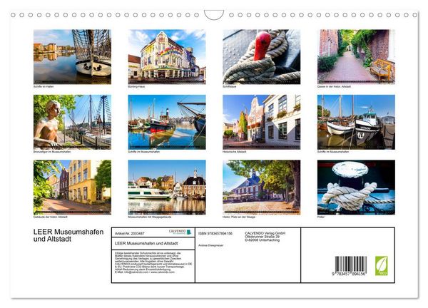 Produktbild: LEER Museumshafen und Altstadt (Wandkalender 2026 DIN A3 quer), CALVENDO Monatskalender