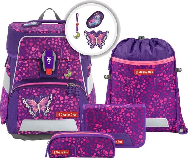 Produktbild: STEP BY STEP&reg; Schulrucksack-Set Space Shine 5teilig Special Edition, Butterfly Night Ina