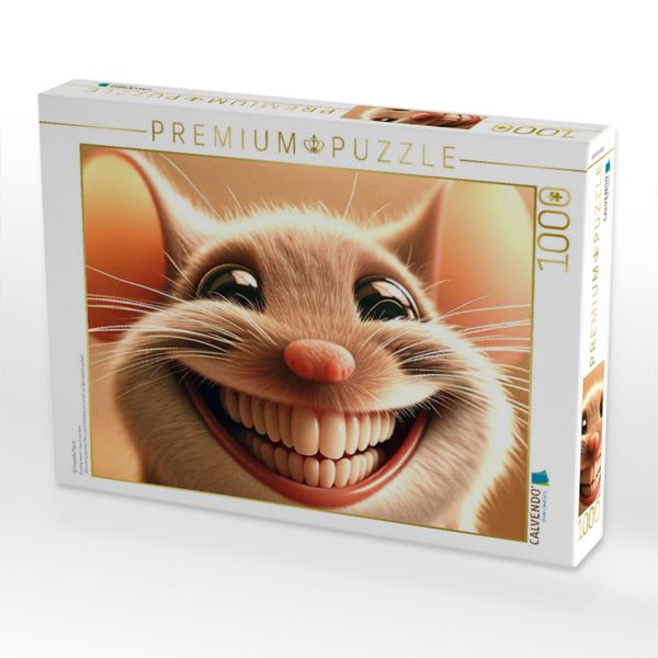 Produktbild: CALVENDO Puzzle Grinsende Maus | 1000 Teile Lege-Gr&ouml;&szlig;e 64x48cm Foto-Puzzle f&uuml;r gl&uuml;ckliche Stunden