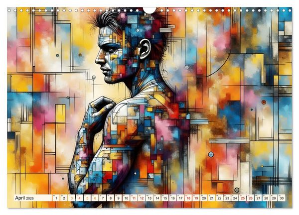 Produktbild: Kubistische Emotionen (Wandkalender 2026 DIN A3 quer), CALVENDO Monatskalender