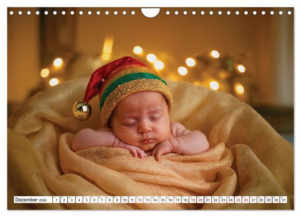 Produktbild: Zauberhaft schlafende Babies - Ruhig und friedlich (Wandkalender 2026 DIN A4 quer), CALVENDO Monatskalender