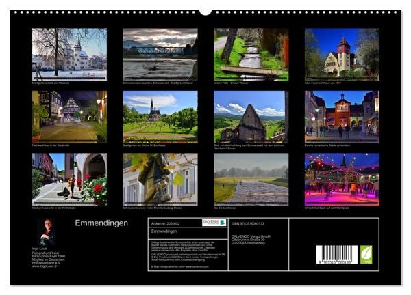 Produktbild: Emmendingen (hochwertiger Premium Wandkalender 2026 DIN A2 quer), Kunstdruck in Hochglanz