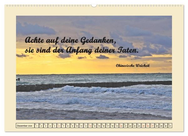 Produktbild: Zitate und Weisheiten (Wandkalender 2026 DIN A2 quer), CALVENDO Monatskalender