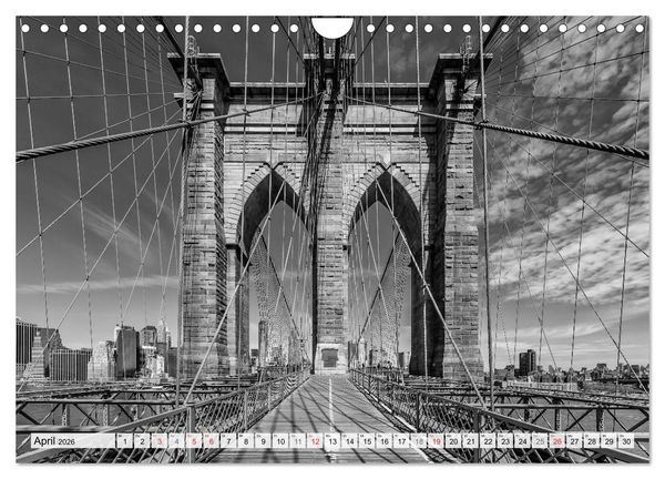 Produktbild: BROOKLYN BRIDGE Das Wahrzeichen von New York City (Wandkalender 2026 DIN A4 quer), CALVENDO Monatskalender
