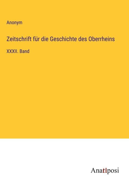 Produktbild: Zeitschrift f&uuml;r die Geschichte des Oberrheins