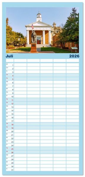 Produktbild: Familienplaner 2026 - Virginia. Amerikanische Sch&ouml;nheit zwischen K&uuml;ste und Bergen mit 5 Spalten (Wandkalender, 21 x 45 cm) CALVENDO