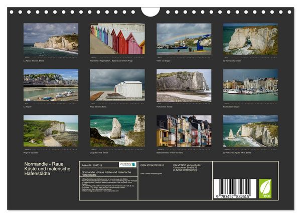 Produktbild: Normandie - Raue K&uuml;ste und malerische Hafenst&auml;dte (Wandkalender 2026 DIN A4 quer), CALVENDO Monatskalender
