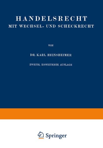 Produktbild: Handelsrecht mit Wechsel- und Scheckrecht