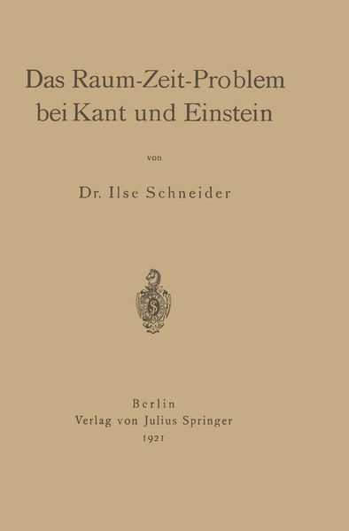 Produktbild: Das Raum-Zeit-Problem bei Kant und Einstein