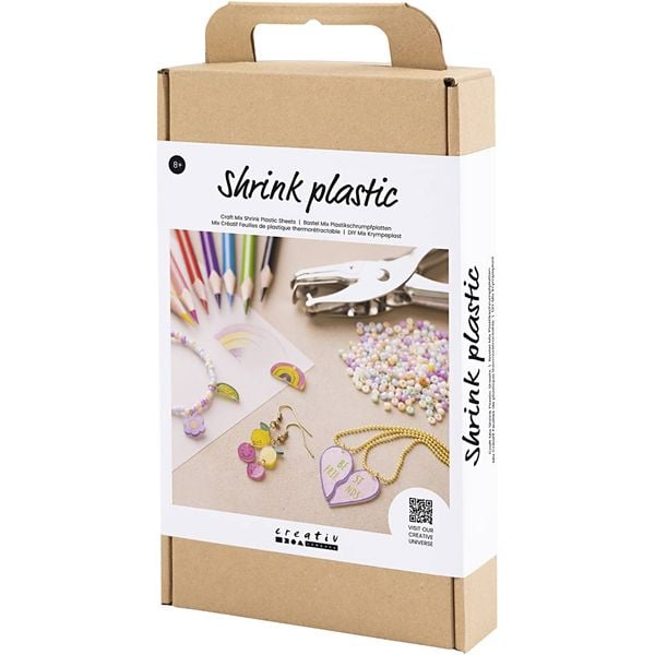 Produktbild: Creativ Company DIY Sets Plastikschrumpffolie Kreativ Mix Plastikschrumpfplatten, Schmuck, Kreativ Box