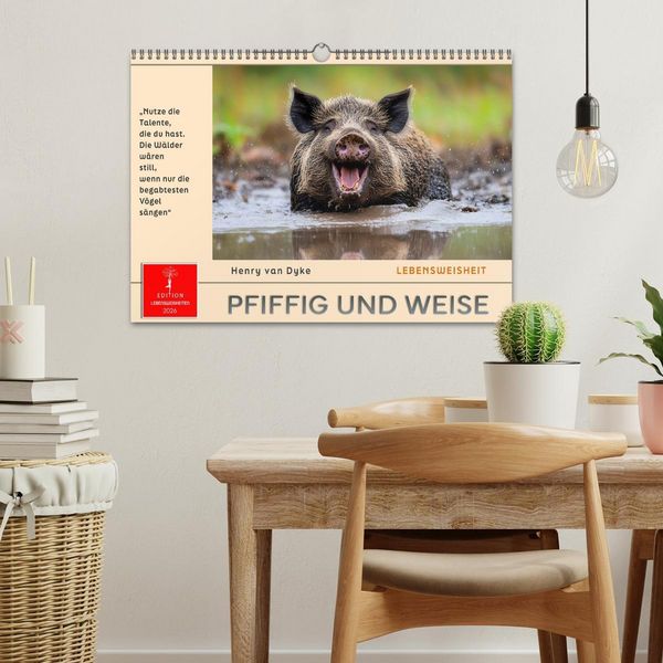 Produktbild: Pfiffig und weise (Wandkalender 2026 DIN A3 quer), CALVENDO Monatskalender