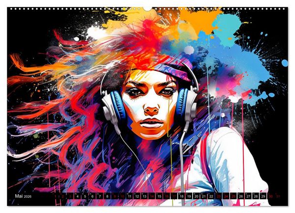 Produktbild: Color Dance Art (hochwertiger Premium Wandkalender 2026 DIN A2 quer), Kunstdruck in Hochglanz