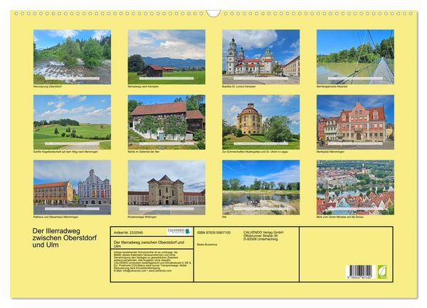 Produktbild: Der Illerradweg zwischen Oberstdorf und Ulm (Wandkalender 2027 DIN A2 quer), CALVENDO Monatskalender