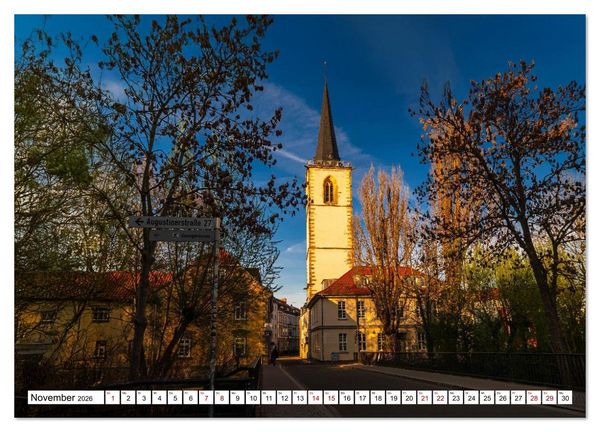Produktbild: Romantisches Erfurt - Bilder einer Stadt voller Geschichte (hochwertiger Premium Wandkalender 2026 DIN A2 quer), Kunstdruck in Hochglanz