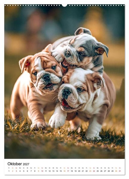 Produktbild: English Bulldog - F&uuml;r Liebhaber britischer Originale (Wandkalender 2027 DIN A2 hoch), CALVENDO Monatskalender