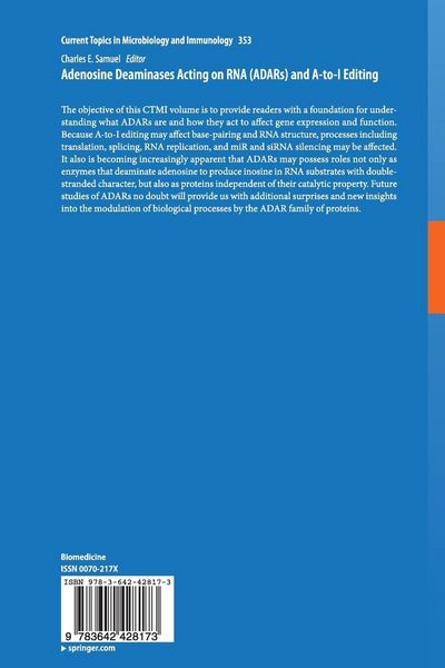 Produktbild: Adenosine Deaminases Acting on RNA (ADARs) and A-to-I Editing