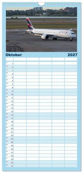 Produktbild: Familienplaner 2027 - Flieger von Boeing mit 5 Spalten (Wandkalender, 21 x 45 cm) CALVENDO