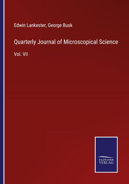Produktbild: Quarterly Journal of Microscopical Science