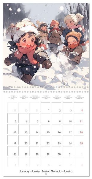 Produktbild: Manga - Time (Wall Calendar 2026 12 &times; 12 Inch) CALVENDO 12 Month Wall Calendar