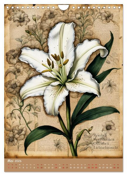 Produktbild: Geburtsblume, dein florales Sternzeichen (Wandkalender 2026 DIN A4 hoch), CALVENDO Monatskalender