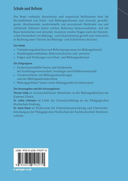 Produktbild: Schule und Reform