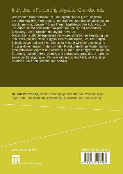 Produktbild: Individuelle F&ouml;rderung begabter Grundsch&uuml;ler