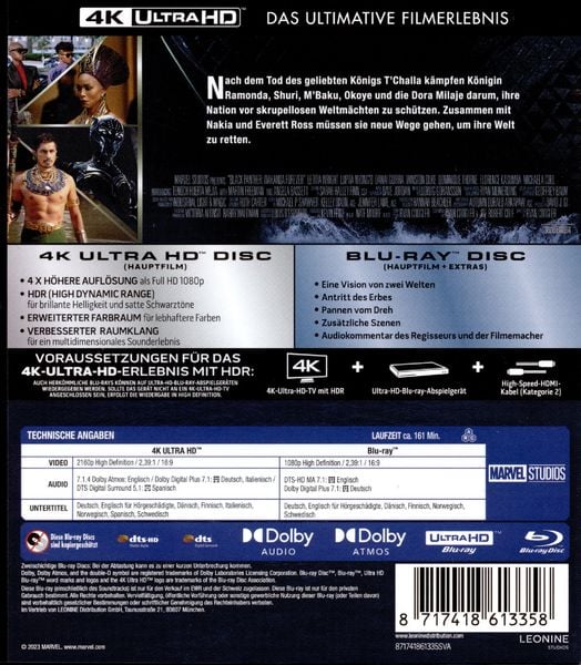 Produktbild: Black Panther - Wakanda forever (4K Ultra HD) (+ Blu-ray)