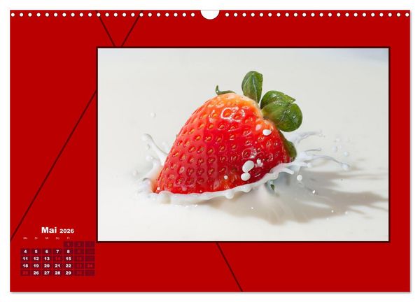 Produktbild: Powerfarbe Rot (Wandkalender 2026 DIN A3 quer), CALVENDO Monatskalender