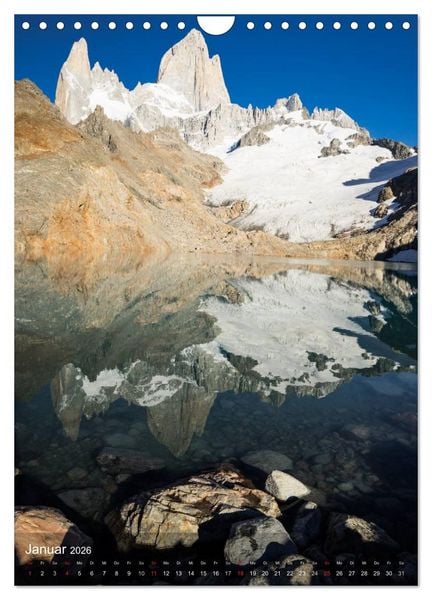 Produktbild: Majest&auml;tische Berge Cerro Fitzroy Patagonien (Wandkalender 2026 DIN A4 hoch), CALVENDO Monatskalender
