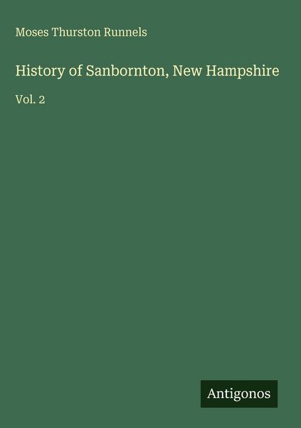Produktbild: History of Sanbornton, New Hampshire