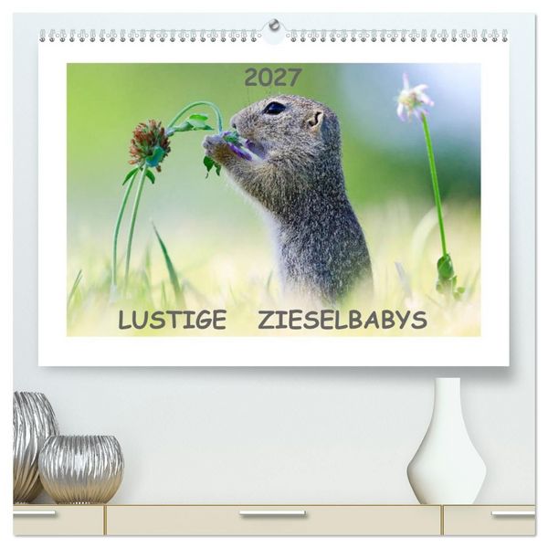 Produktbild: Lustige Zieselbabys (hochwertiger Premium Wandkalender 2027 DIN A2 quer), Kunstdruck in Hochglanz