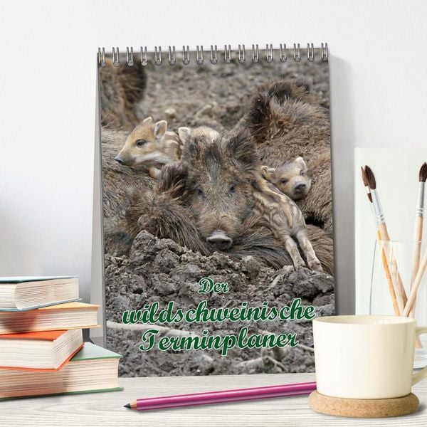 Produktbild: Der wildschweinische Terminplaner (Tischkalender 2026 DIN A5 hoch), CALVENDO Monatskalender