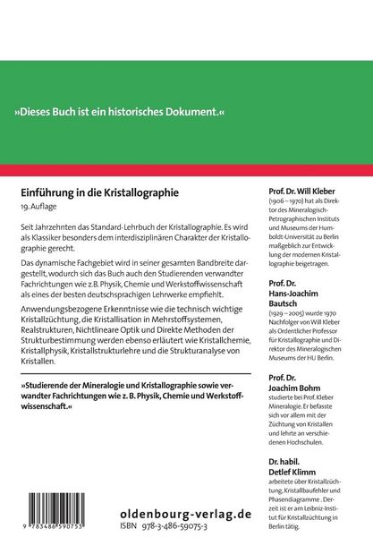 Produktbild: Einf&uuml;hrung in die Kristallographie