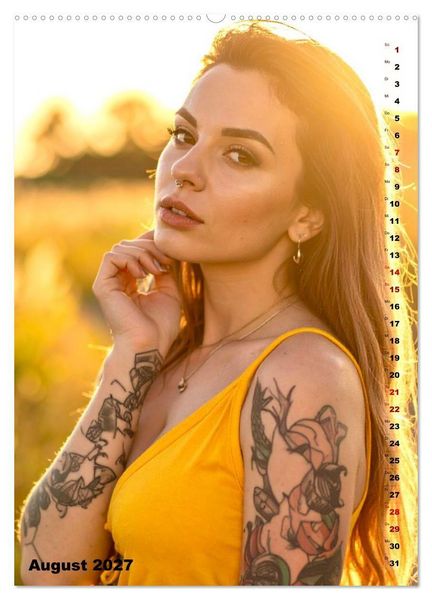 Produktbild: Tattoo Beautys (Wandkalender 2027 DIN A2 hoch), CALVENDO Monatskalender