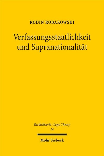 Produktbild: Verfassungsstaatlichkeit und Supranationalit&auml;t