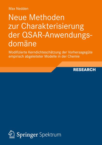 Produktbild: Neue Methoden zur Charakterisierung der QSAR-Anwendungsdom&auml;ne
