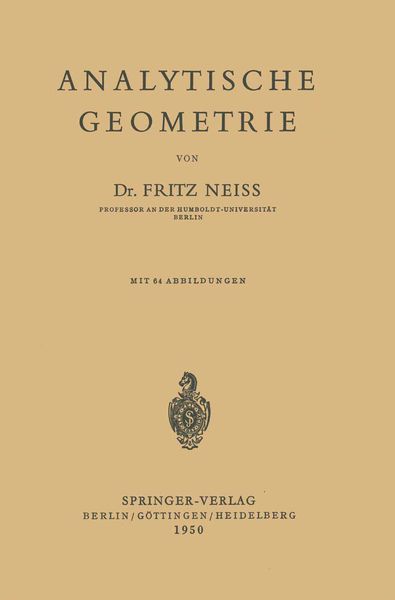 Produktbild: Analytische Geometrie