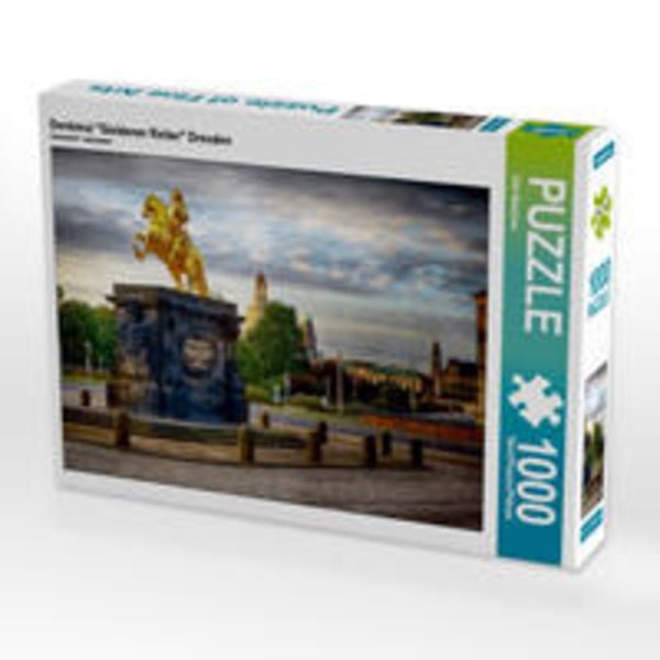 CALVENDO Puzzle Denkmal 'Goldener Reiter' Dresden 1000 Teile Lege-Größe 64 x 48 cm Foto-Puzzle Bild von Dirk Meutzner