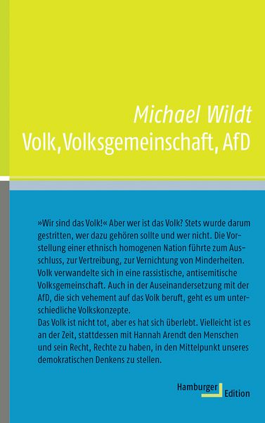 Produktbild: Volk, Volksgemeinschaft, AfD
