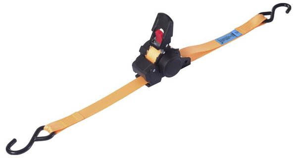 Produktbild: TOOLCRAFT TO-10283835 Selbstaufrollender Spanngurt Zugkraft LC Niederzurren (einzeln/direkt)=320 daN (L x B) 3.5 m x 25 mm Ratsche EN 12195-2