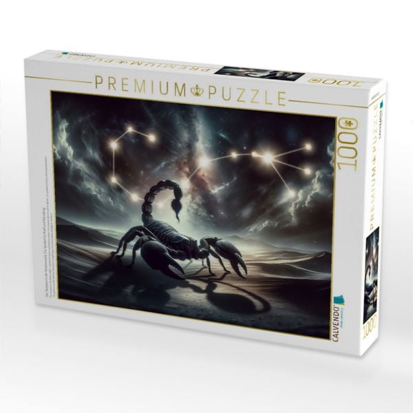 Produktbild: CALVENDO Puzzle Der Skorpion in der W&uuml;stennacht: Ein Symbol f&uuml;r Kraft und Wandlung | 1000 Teile Lege-Gr&ouml;&szlig;e 64x48cm Foto-Puzzle f&uuml;r gl&uuml;ckliche Stunden