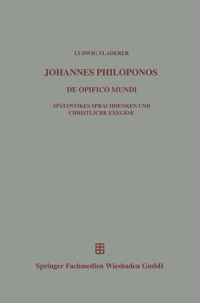 Produktbild: Johannes Philoponos