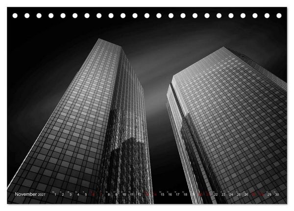 Produktbild: Monochrome Architektur (Tischkalender 2027 DIN A5 quer), CALVENDO Monatskalender