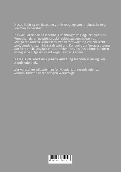 Produktbild: Erziehung zum Ungl&uuml;ck