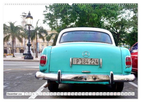 Produktbild: Mercedes-Benz Typ 180 - Ein deutscher Klassiker in Kuba (hochwertiger Premium Wandkalender 2026 DIN A2 quer), Kunstdruck in Hochglanz